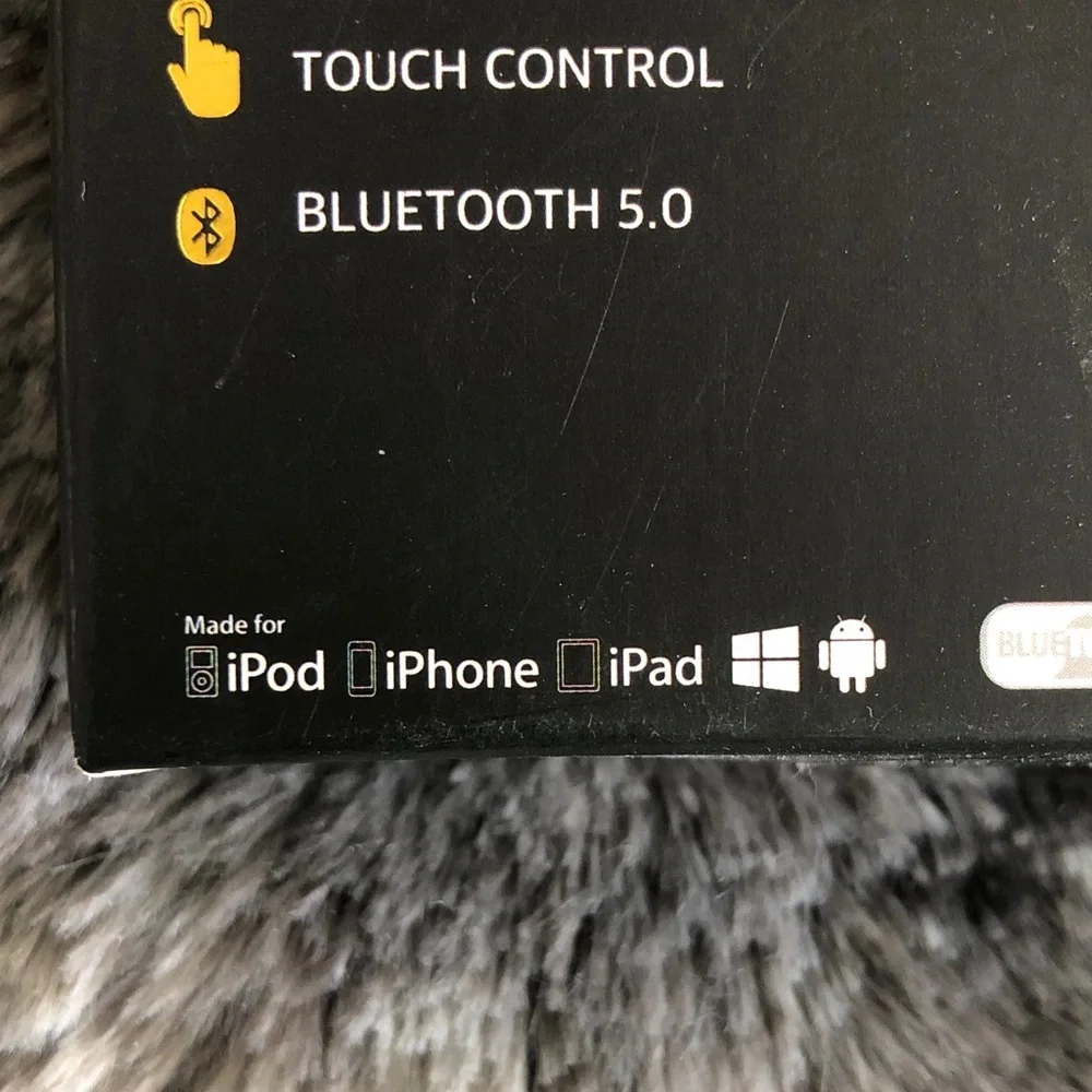 Purple Wireless Earbuds with Portable Charging Case